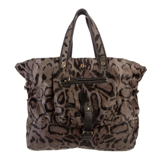 Jerome Dreyfuss Billy Large Leopard Shoulder Bag - Picture 1 of 16